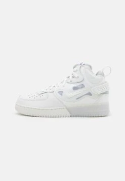 Nike Sportswear Air Force 1 Mid React - Sneakers Hoog - Summit White/Grey Fog/Barely Grape/Old Royal