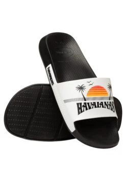 Havaianas Slide Print - Badslippers - Black/White -Pier One winkel 28e5e7bff64542c2a1a835763f188ece