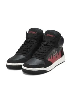 Ed Hardy Sneakers Hoog - Black Red -Pier One winkel 847c9d69da4d4dd0b8b890d6d24f4ccc