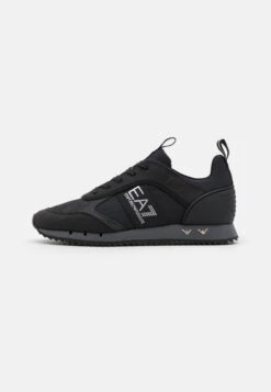 EA7 Emporio Armani Unisex - Sneakers Laag - Black/Mottled Dark Grey